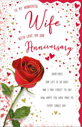 Picture of WONDERFUL WIFE ANNIVERSARY CARD